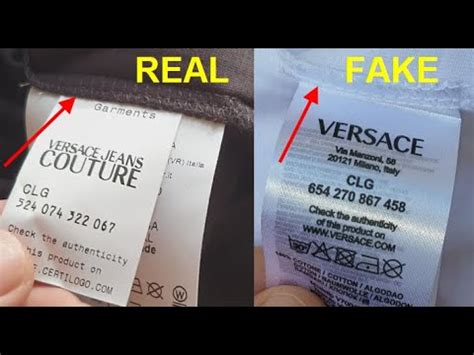 versace t shirt fake erkennen|Versace barcode check.